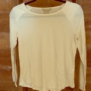 Banana Republic long sleeve knit shirt - off white